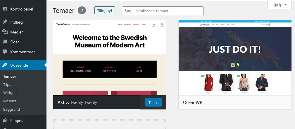 husk-min-hjemmeside-tema wordpress oversigt